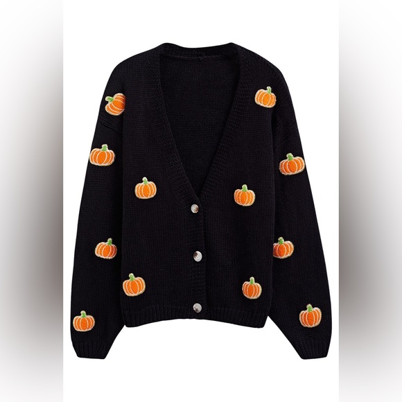 Chicwish Pumpkin Patch Button Front Knit Cardigan - Picture 2 of 11